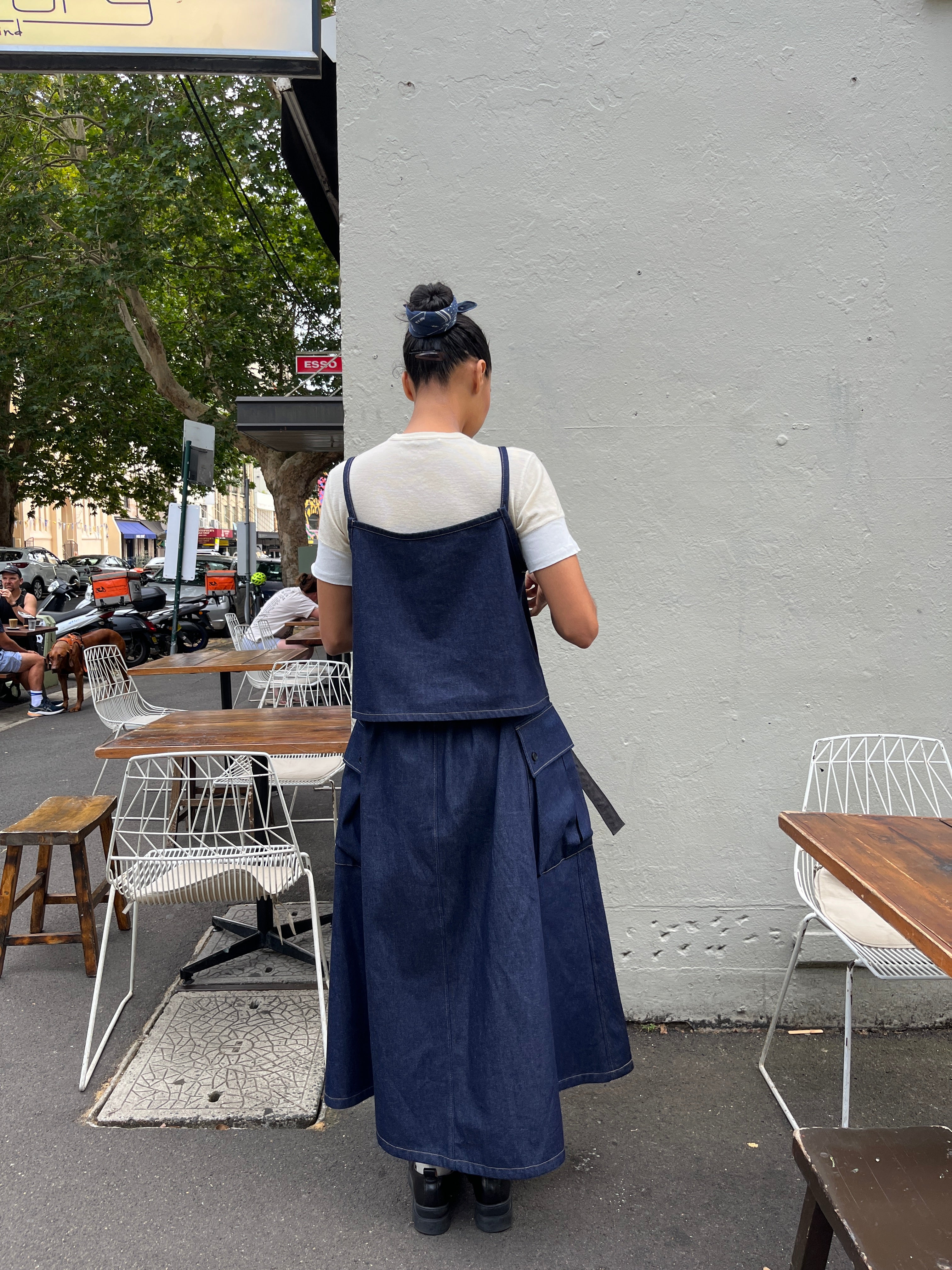Pleated Pocket Skirt - Japanese Denim – Sunny's Slow Made Goods