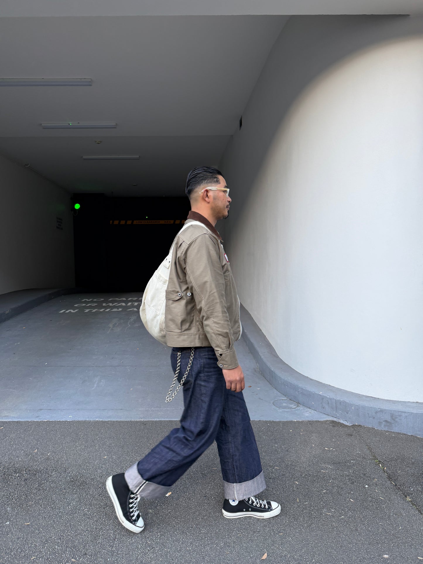 Garage Jacket - Tan Sateen