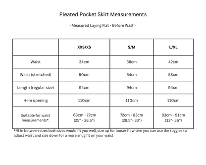 Pleated Pocket Skirt - Japanese Denim